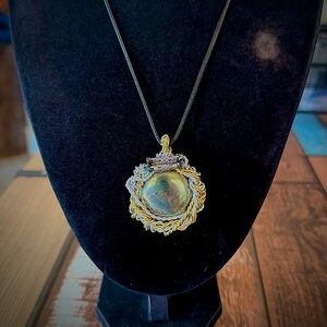 Unique Pyrite Mixed Metal Necklace